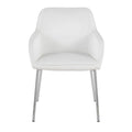 Set of 2 Silver Orchid Galotti Chrome Upholstered Dining Chairs