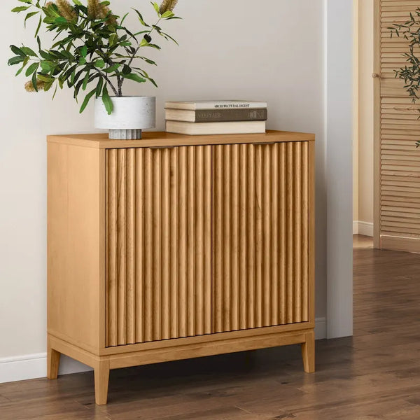 Jasper Contemporary Sideboard - Kitchen Storage Cabinet with Elegant Fluted Doors