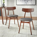 Set of 2 Cadiz Dining Chairs in Solid Beechwood by Simple Living