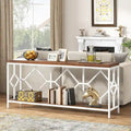 70.9-Inch Industrial Sofa Console Table with Open Storage Shelf - Extra Long Narrow Entry Table for Behind Couch