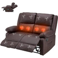 AECOJOY Dual Reclining Loveseat with Heat and Massage Features