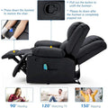 AECOJOY Dual Reclining Loveseat with Heat and Massage Features