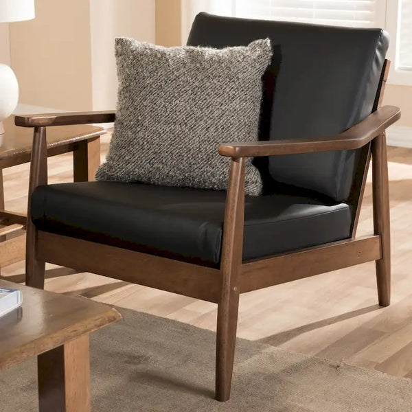 Baxton Studio Mid-Century Modern Lounge Chair