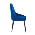 Porthos Home Set of 2 Fern Dining Chairs - Velvet Upholstery with Steel Legs