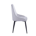 Porthos Home Set of 2 Fern Dining Chairs - Velvet Upholstery with Steel Legs