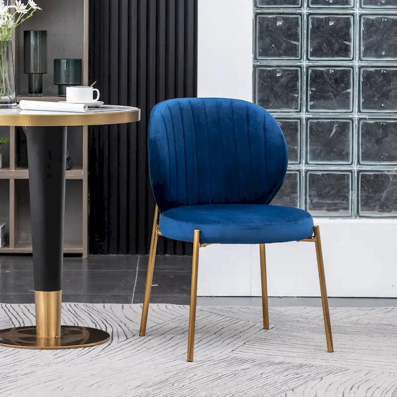 Roundhill Furniture Amoa Modern Velvet Upholstered Dining Chair
