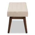 Baxton Studio Mid-Century Button-Tufted Fabric Bench