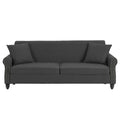Upholstered Loveseat with Rolled Arms and 73 Nailhead Trim