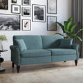Upholstered Loveseat with Rolled Arms and 73 Nailhead Trim