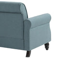 Upholstered Loveseat with Rolled Arms and 73 Nailhead Trim