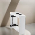 Compact Charging Side Table - Nightstand with Storage, Dual Power Outlets & USB Ports