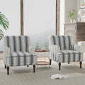 Contemporary Striped Armchairs