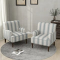 Contemporary Striped Armchairs