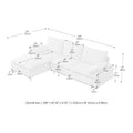 Chaise-Style L-Shaped Linen Sectional Sofa