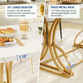 Moasis Farmhouse Rectangular Dining Table in Wood and Metal - Seats 6 to 8