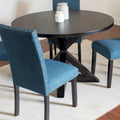 Roundhill Furniture Mytzi 5-Piece Dining Set: Cross-Buck Table with 4 Elegant Chairs
