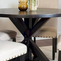 Roundhill Furniture Mytzi 5-Piece Dining Set: Cross-Buck Table with 4 Elegant Chairs