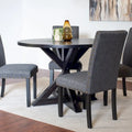 Roundhill Furniture Mytzi 5-Piece Dining Set: Cross-Buck Table with 4 Elegant Chairs