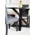 Round Dining Table Set with 4 Upholstered Chairs and Pedestal Base