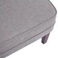HUIMO Fabric Accent Chair and Ottoman Set - Available in Grey, Beige, Blue, and Dark Teal