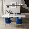 SEYNAR Set of 4 Modern Glam Boucle Velvet Dining or Vanity Chairs with Rear Handle