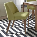 2-Piece Space-Saving Dining Chair Set with Walnut Frame and Linen Upholstery - Available in Multiple Colors