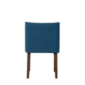 2-Piece Space-Saving Dining Chair Set with Walnut Frame and Linen Upholstery - Available in Multiple Colors