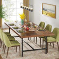 70.9-Inch Rustic Rectangle Dining Table with Metal Tube Frame