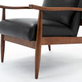 Greyson Living Anna Faux Leather Accent Chair with Wood Base