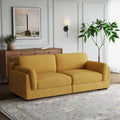 Contemporary 90-Inch Deep Seat Corduroy Loveseat