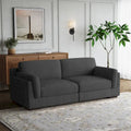 Contemporary 90-Inch Deep Seat Corduroy Loveseat