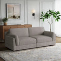Contemporary 90-Inch Deep Seat Corduroy Loveseat