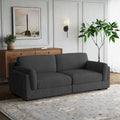 Contemporary 90-Inch Deep Seat Corduroy Loveseat
