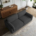 Contemporary 90-Inch Deep Seat Corduroy Loveseat