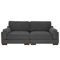 Contemporary 90-Inch Deep Seat Corduroy Loveseat
