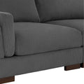 Contemporary 90-Inch Deep Seat Corduroy Loveseat