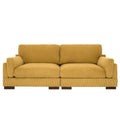 Contemporary 90-Inch Deep Seat Corduroy Loveseat