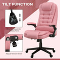 HOMCOM High Back Massage Office Chair with 6 Vibration Points and Heated Recline - PU Leather Computer Chair