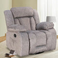 Upholstered Recliner with Rocking and Swiveling Features