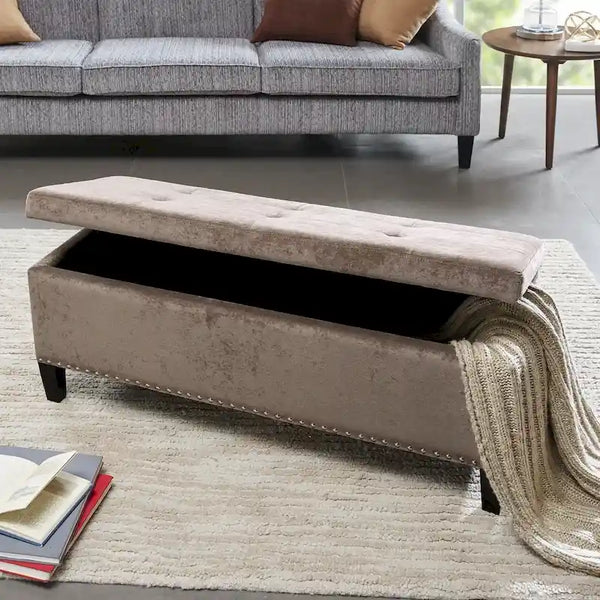 Madison Park Shandra II Tufted Soft Close Storage Bench