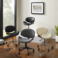 Corvus Madonna Adjustable Curved Office Chair in Mid-Century Modern Style