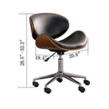 Corvus Madonna Adjustable Curved Office Chair in Mid-Century Modern Style