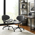 Corvus Madonna Adjustable Curved Office Chair in Mid-Century Modern Style