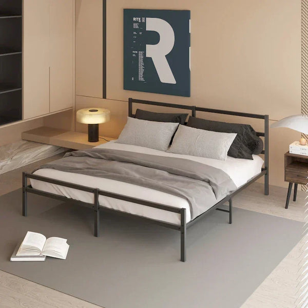 King Size Metal Bed Frame with Headboard