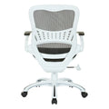 Riley Ergonomic Office Chair with White Mesh Seat and Backrest