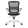 Riley Ergonomic Office Chair with White Mesh Seat and Backrest