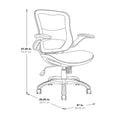 Riley Ergonomic Office Chair with White Mesh Seat and Backrest
