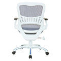 Riley Ergonomic Office Chair with White Mesh Seat and Backrest