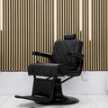 ROGERS Heavy-Duty Reclining Barber Chair for Barbershops - Black