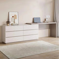 97.63" Modern Expandable Dresser Desk Combo for Home Office with 6 Drawers